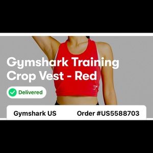 Gymshark training vest red